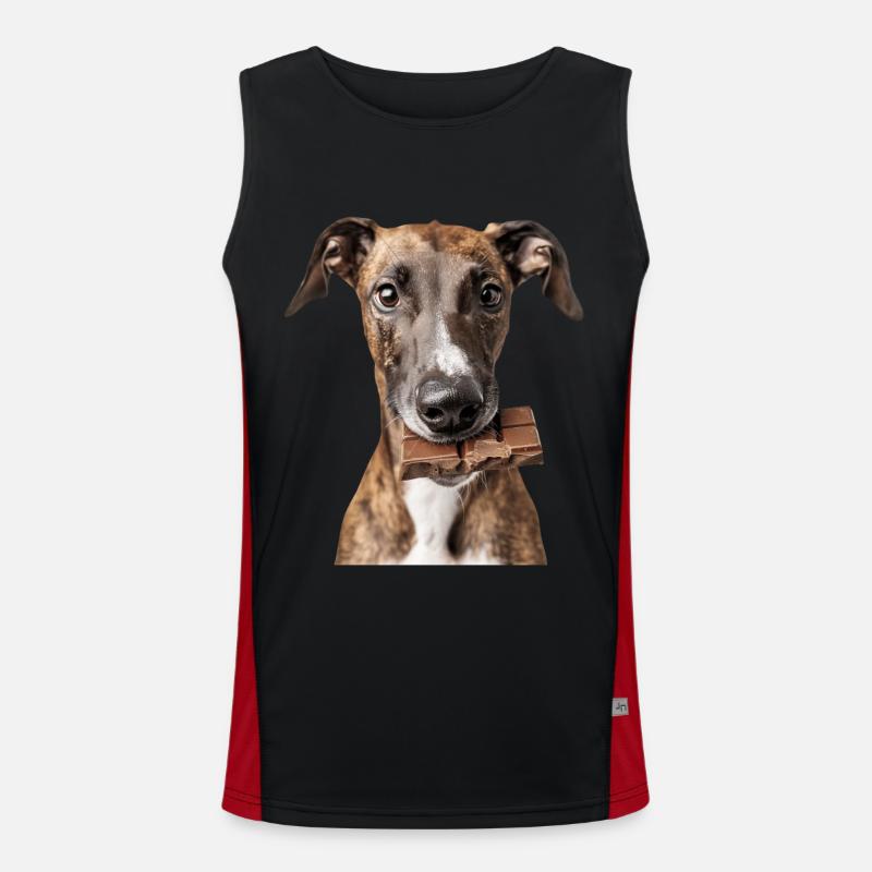 Windhund Funktionelles Kontrast-Tank Top für Männer 