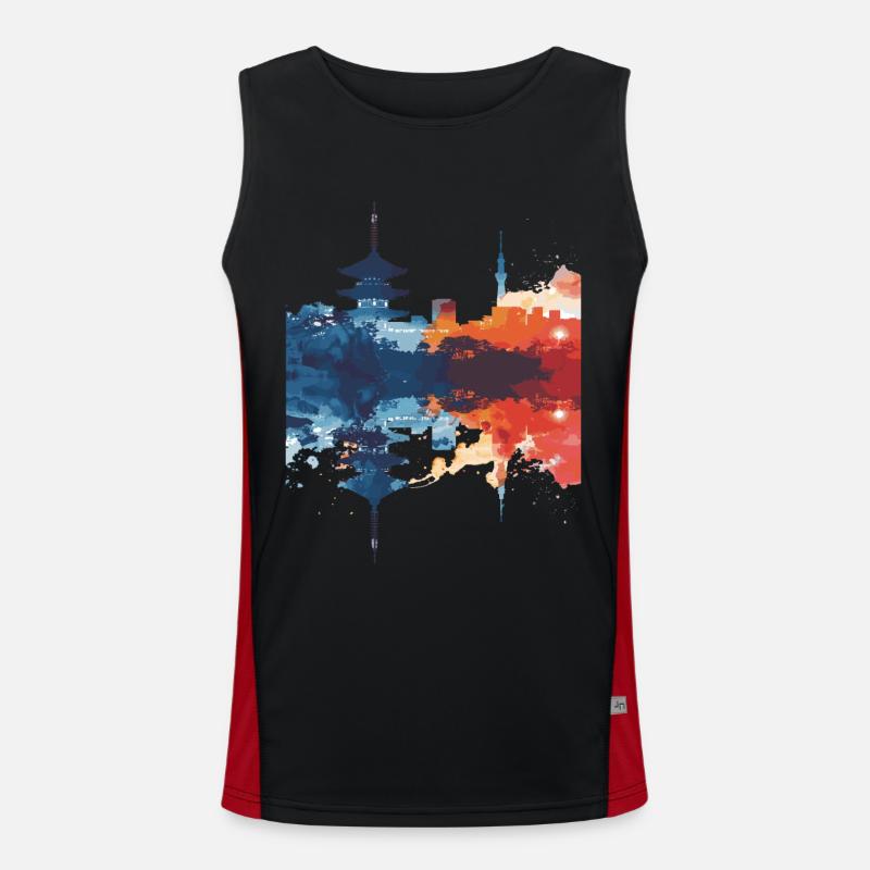 Hakodate Funktionelles Kontrast-Tank Top für Männer 