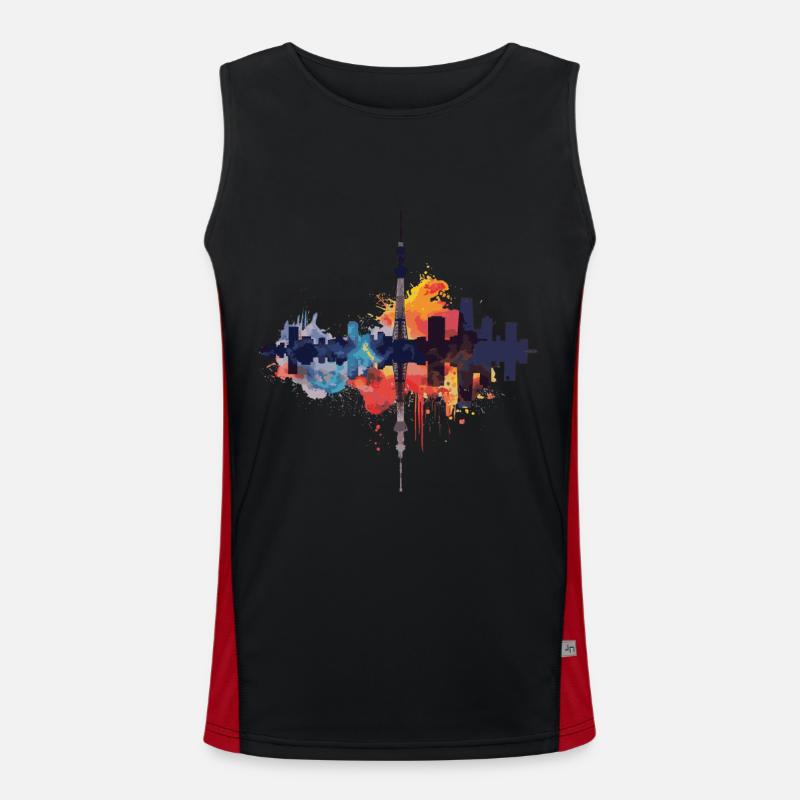 Kuki Funktionelles Kontrast-Tank Top für Männer 