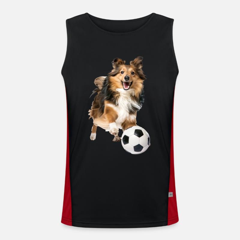 Shetland Sheepdog Men's Functional Contrast Tank Top 