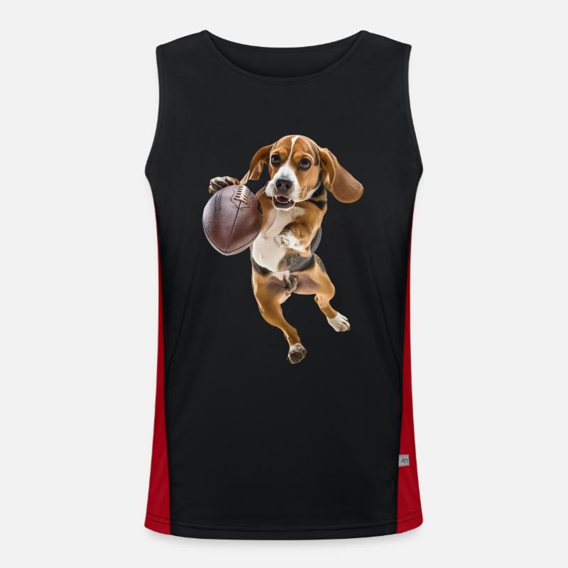Beagle Funktionelles Kontrast-Tank Top für Männer 
