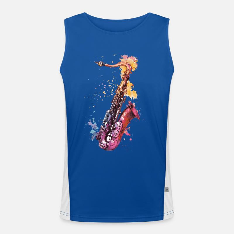 Saxophone Men's Functional Contrast Tank Top 