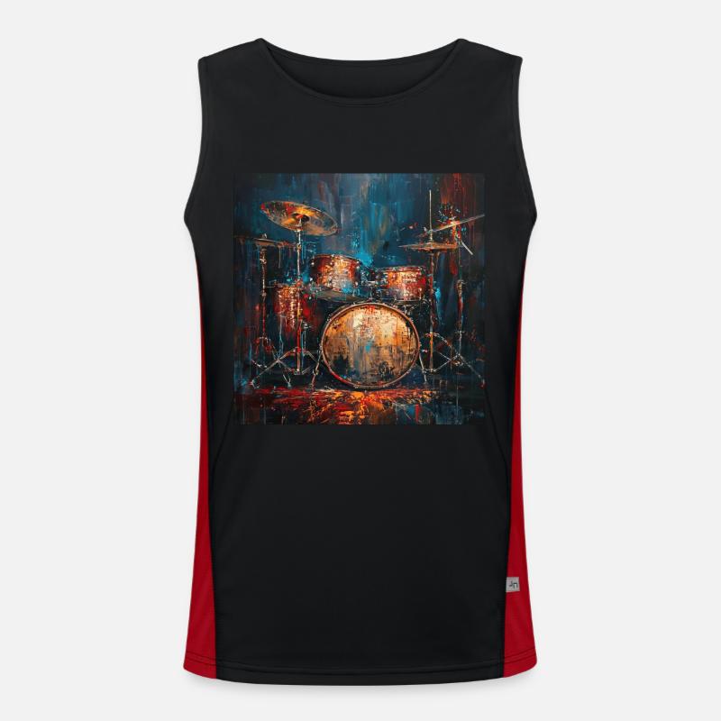 Schlagzeug Funktionelles Kontrast-Tank Top für Männer 