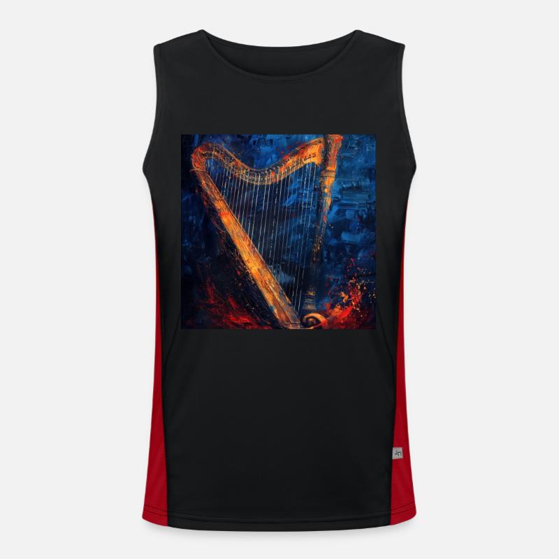 Harfe Funktionelles Kontrast-Tank Top für Männer 