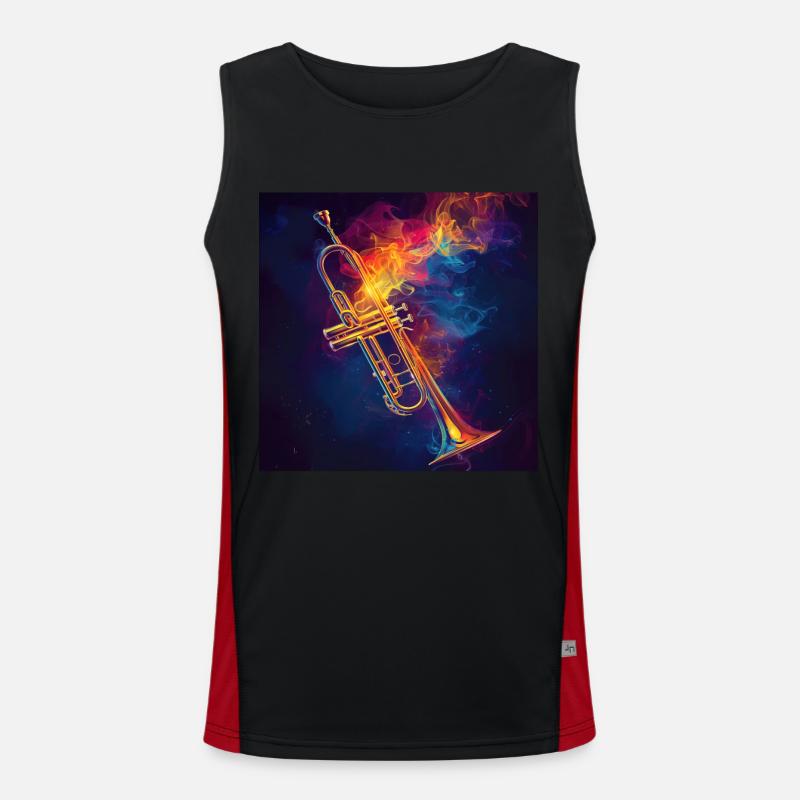 Trompete Funktionelles Kontrast-Tank Top für Männer 