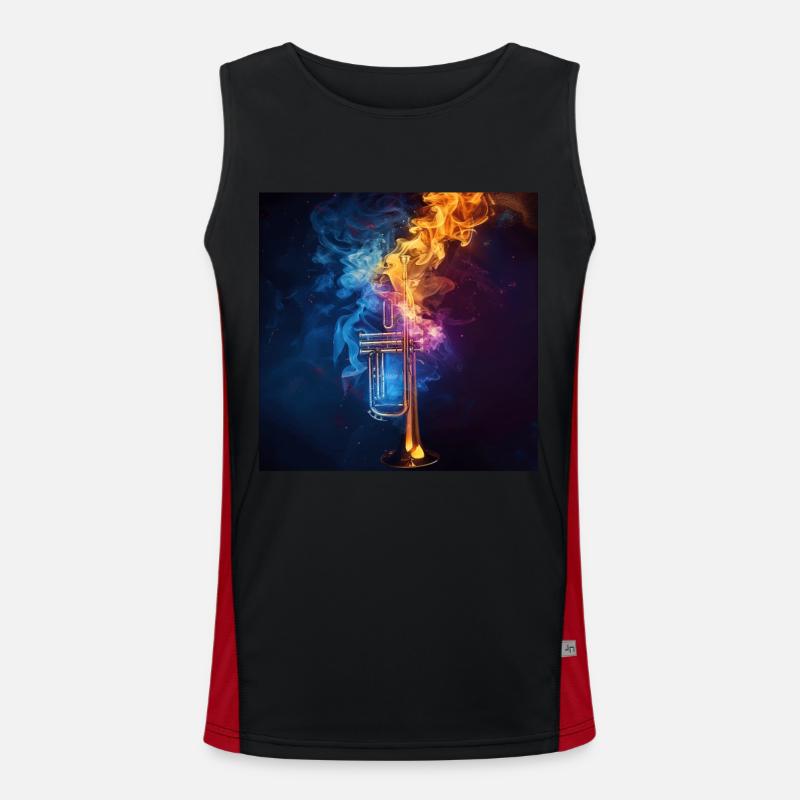 Trompete Funktionelles Kontrast-Tank Top für Männer 