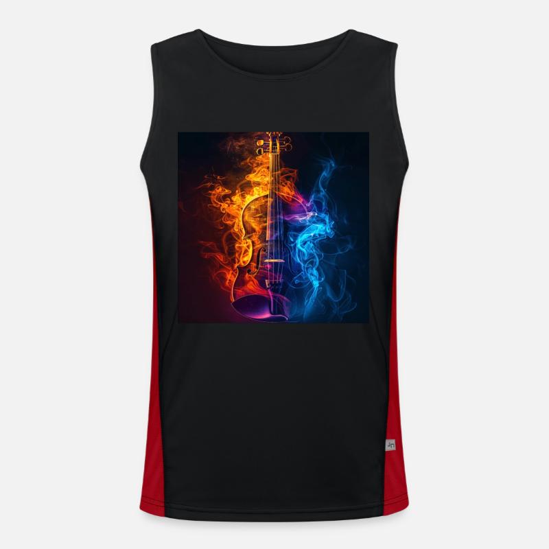 Violine Funktionelles Kontrast-Tank Top für Männer 