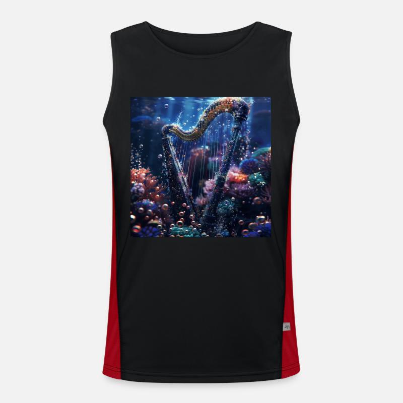 Harfe Funktionelles Kontrast-Tank Top für Männer 