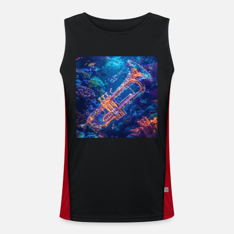 Trompete Funktionelles Kontrast-Tank Top für Männer 