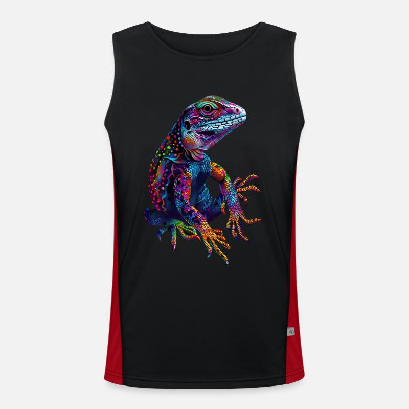 Eidechse Funktionelles Kontrast-Tank Top für Männer 