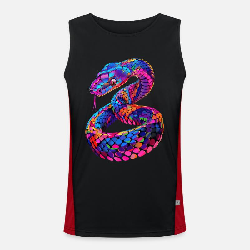 Schlange Funktionelles Kontrast-Tank Top für Männer 
