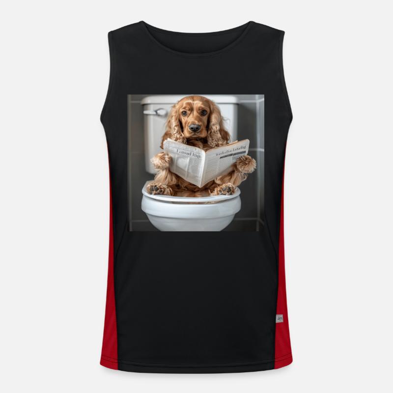 Cocker Spaniel Funktionelles Kontrast-Tank Top für Männer 