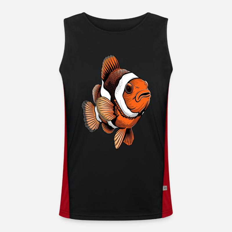 Clownfisch Funktionelles Kontrast-Tank Top für Männer 