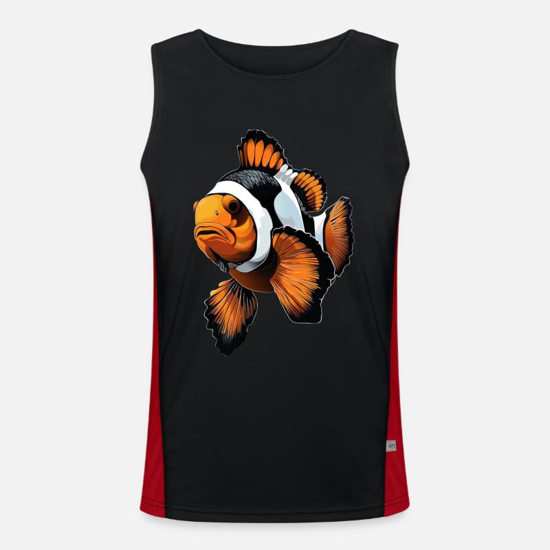 Clownfisch Funktionelles Kontrast-Tank Top für Männer 