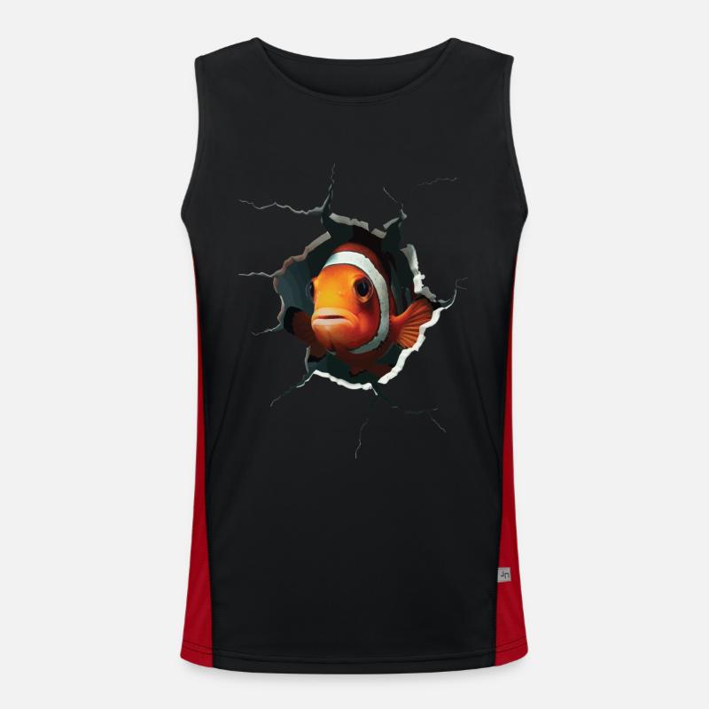 Clownfisch Funktionelles Kontrast-Tank Top für Männer 