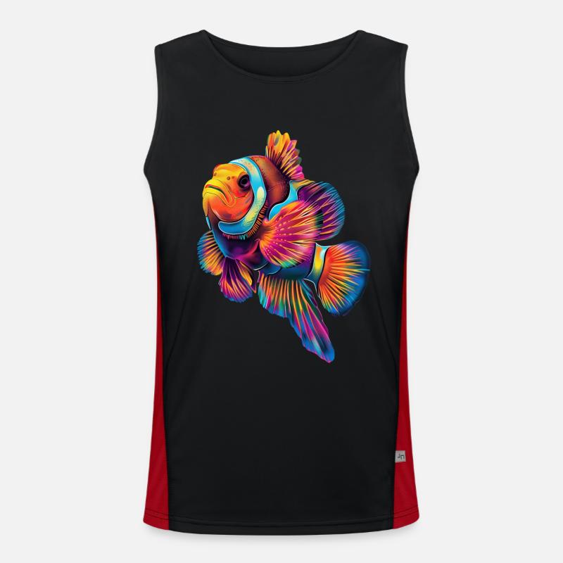 Clownfisch Funktionelles Kontrast-Tank Top für Männer 