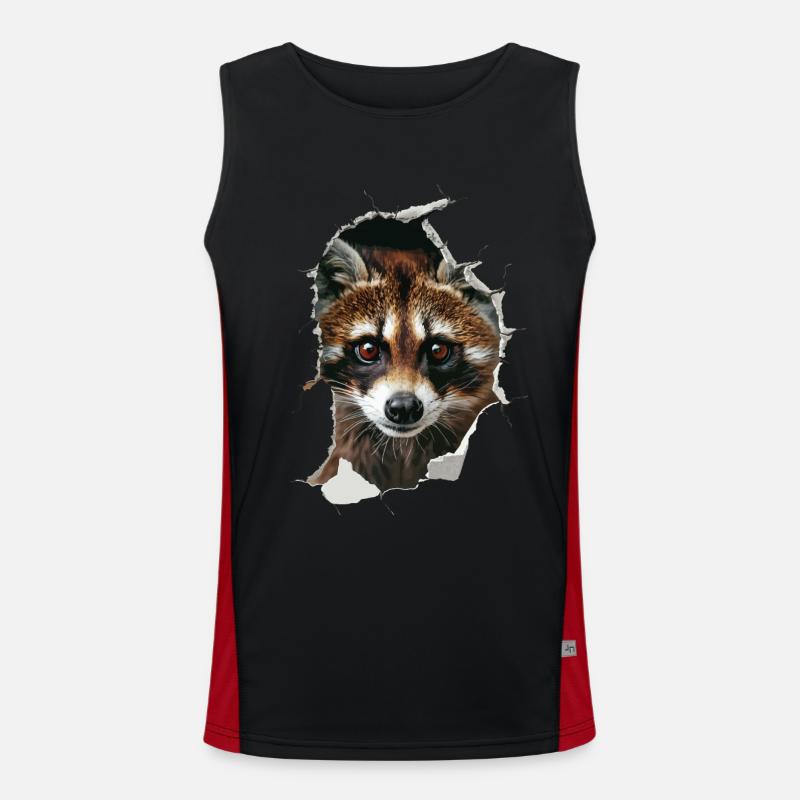 Nasenbär Funktionelles Kontrast-Tank Top für Männer 