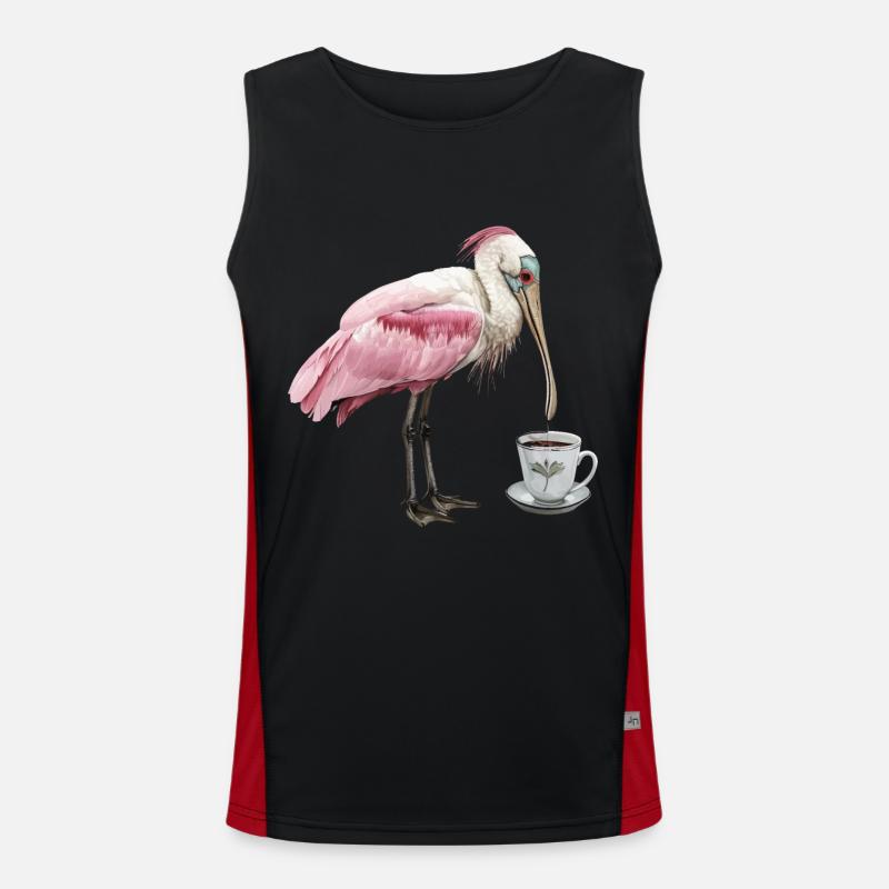 Löffel Kaffee Funktionelles Kontrast-Tank Top für Männer 