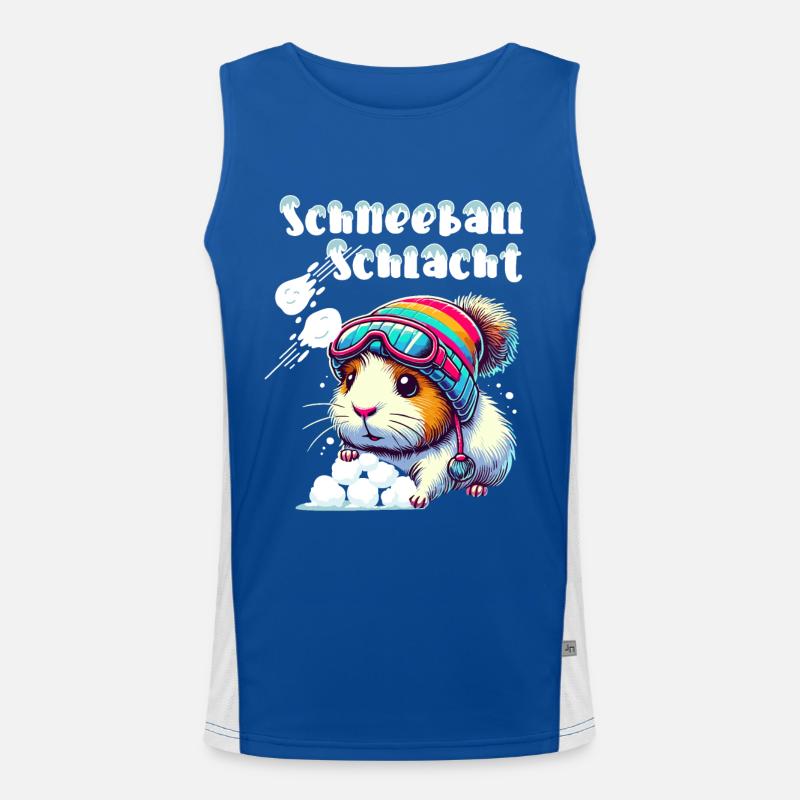 cochon d’Inde bataille de boules de neige Hiver Ski Fun Débardeur respirant contrasté Homme 