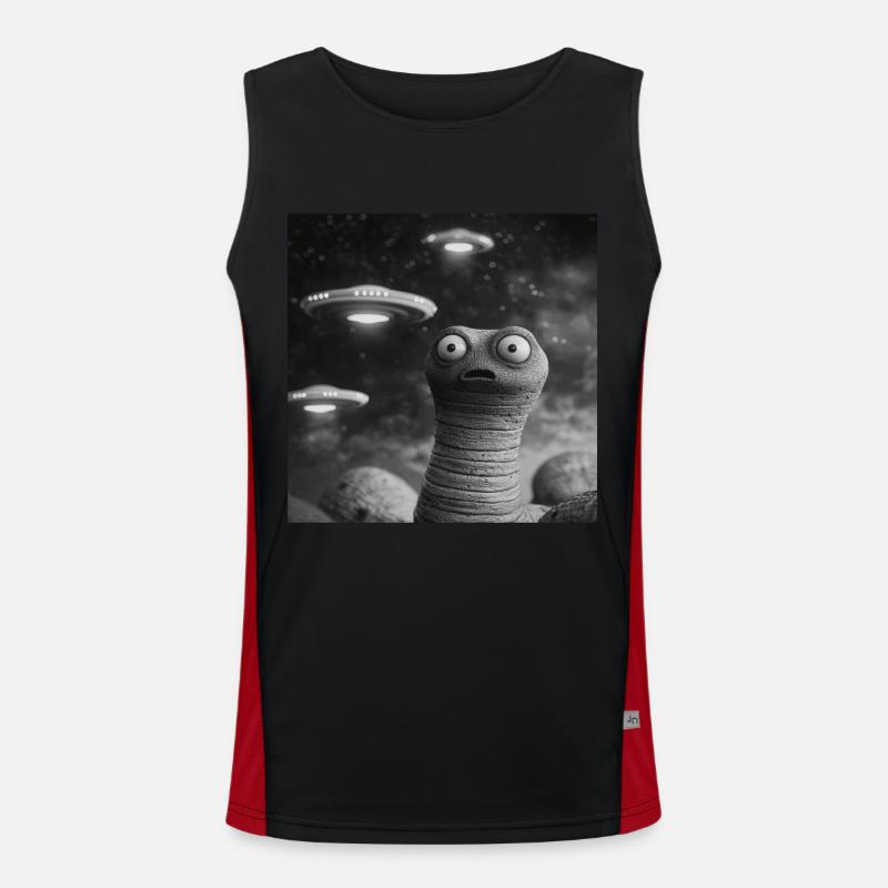 Wurm Funktionelles Kontrast-Tank Top für Männer 