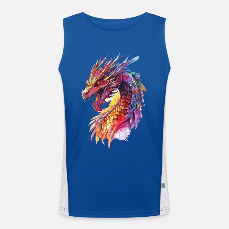 Drachen Funktionelles Kontrast-Tank Top für Männer 