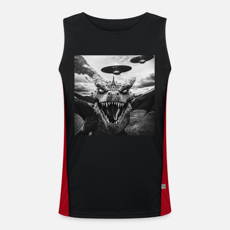 Drachen Funktionelles Kontrast-Tank Top für Männer 