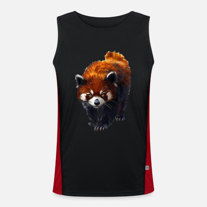 Roter Panda Funktionelles Kontrast-Tank Top für Männer 