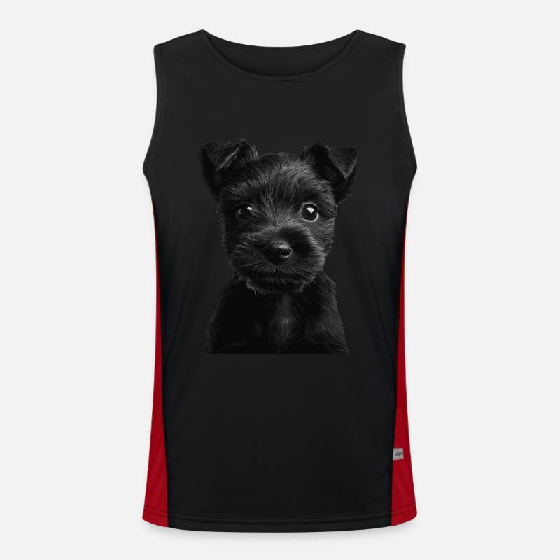 Scottish Terrier Funktionelles Kontrast-Tank Top für Männer 