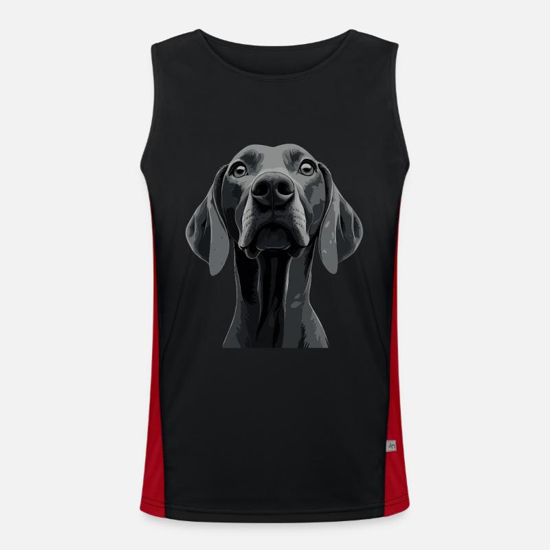 Weimaraner Funktionelles Kontrast-Tank Top für Männer 