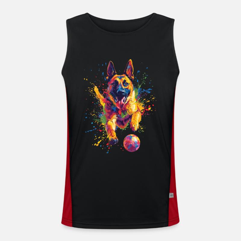Belgischer Malinois Funktionelles Kontrast-Tank Top für Männer 