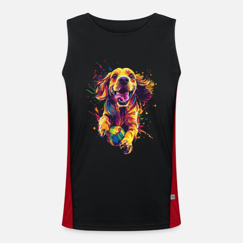 Cocker Spaniel Funktionelles Kontrast-Tank Top für Männer 