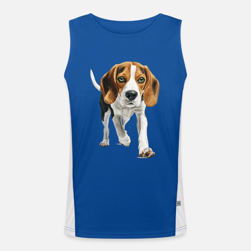 Beagle Funktionelles Kontrast-Tank Top für Männer 