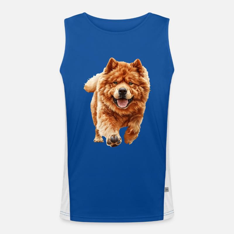 Chow-Chow Funktionelles Kontrast-Tank Top für Männer 