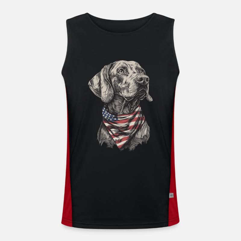 Weimaraner Funktionelles Kontrast-Tank Top für Männer 
