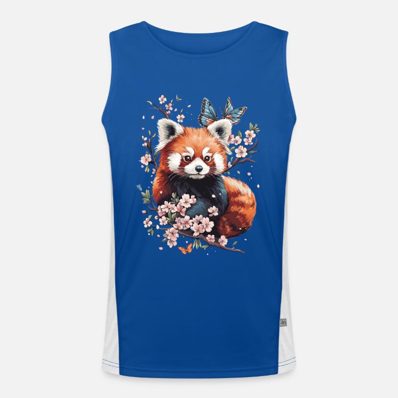 Roter Panda Funktionelles Kontrast-Tank Top für Männer 