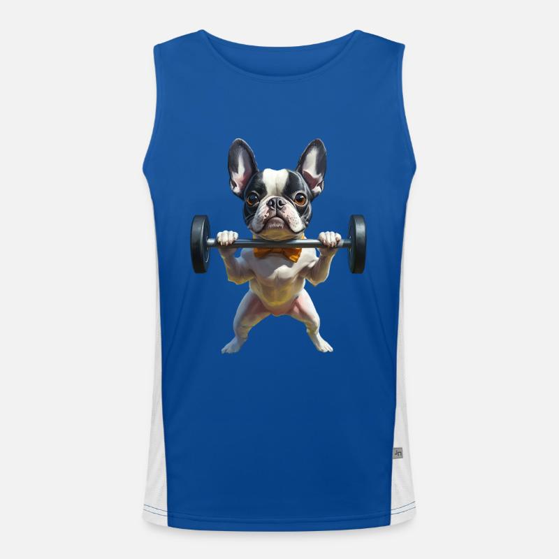 Boston Terrier Funktionelles Kontrast-Tank Top für Männer 