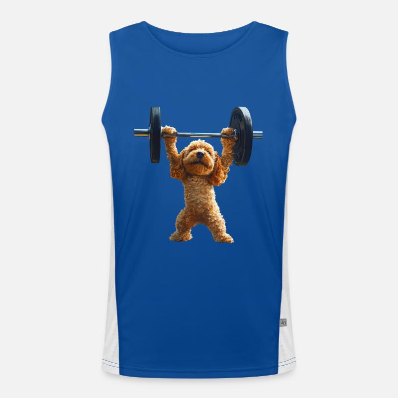 Cocker Spaniel Funktionelles Kontrast-Tank Top für Männer 