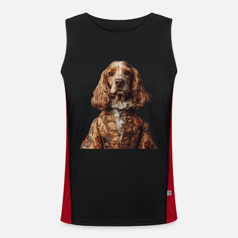 Cocker Spaniel Funktionelles Kontrast-Tank Top für Männer 