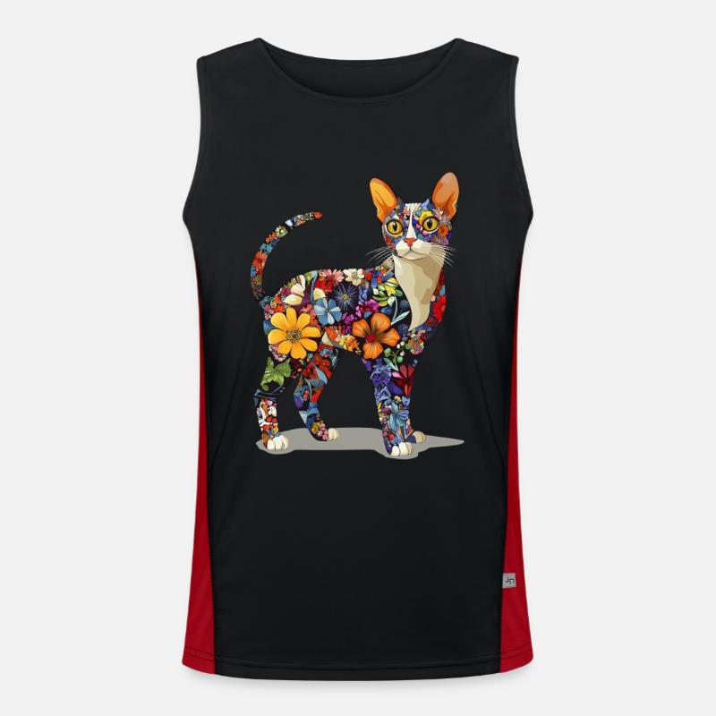 Devon Rex Funktionelles Kontrast-Tank Top für Männer 