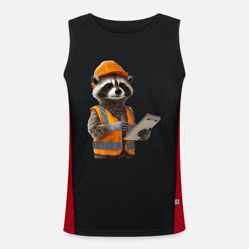 Waschbär Funktionelles Kontrast-Tank Top für Männer 