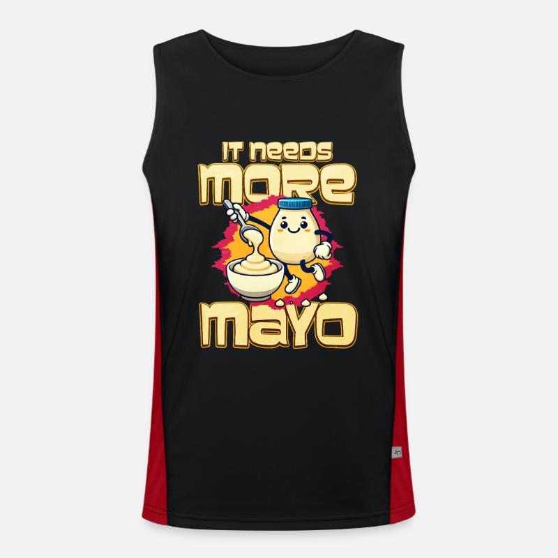 Mayonnaise Funktionelles Kontrast-Tank Top für Männer 