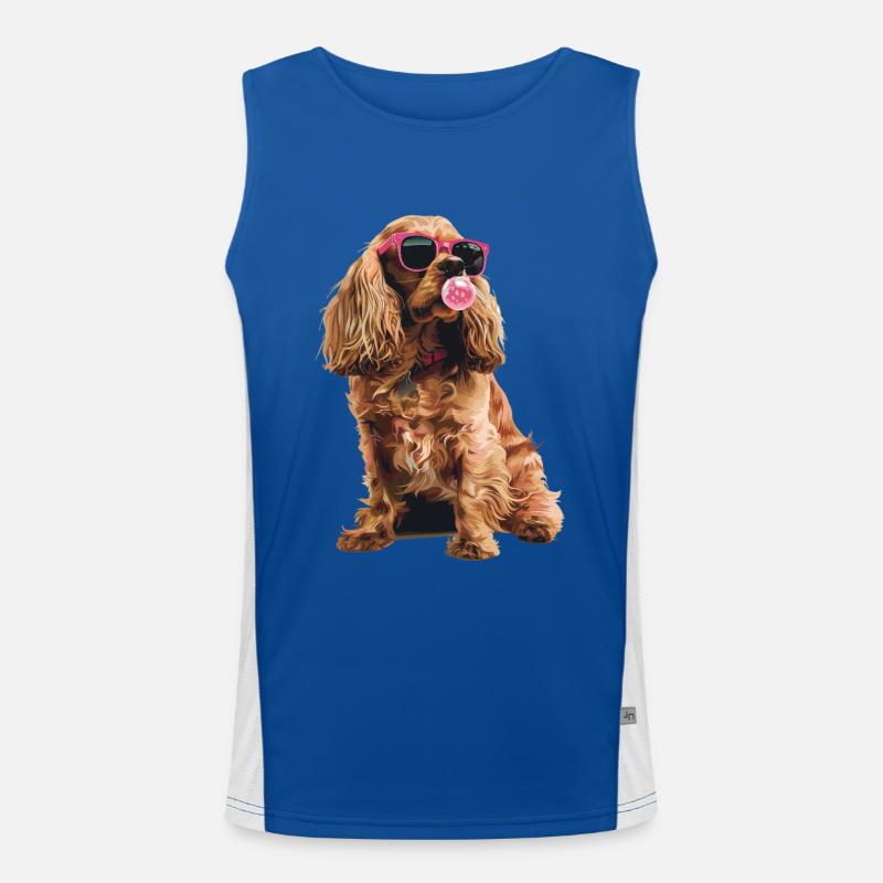 Cocker Spaniel Funktionelles Kontrast-Tank Top für Männer 