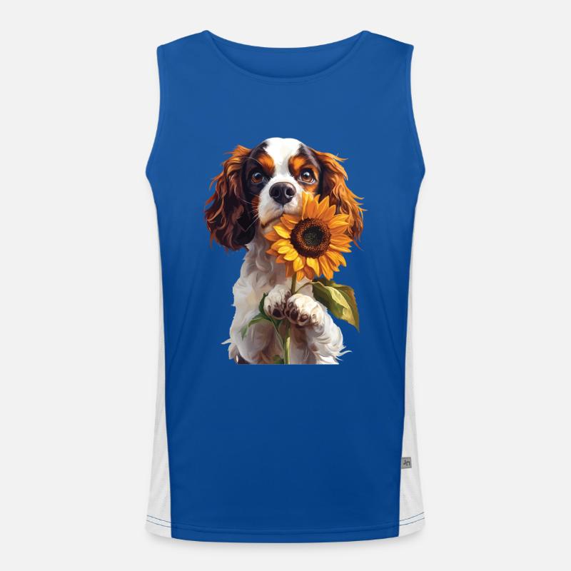 Cavalier King Charles Funktionelles Kontrast-Tank Top für Männer 