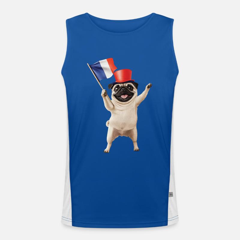 Mops Funktionelles Kontrast-Tank Top für Männer 