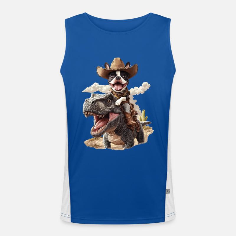 Boston Terrier Funktionelles Kontrast-Tank Top für Männer 