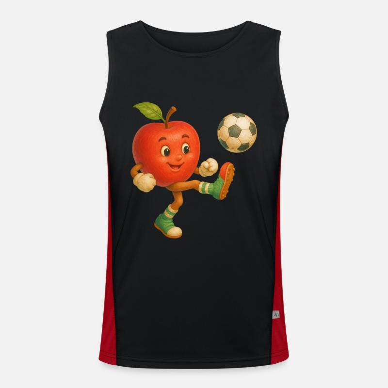 Apfel Funktionelles Kontrast-Tank Top für Männer 