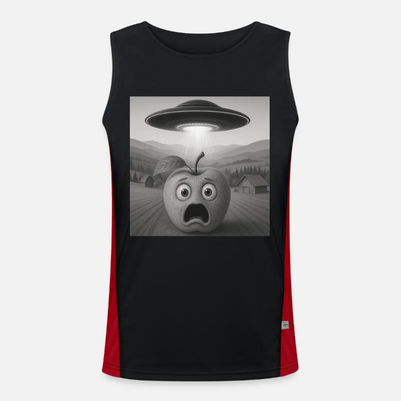 Apfel Funktionelles Kontrast-Tank Top für Männer 