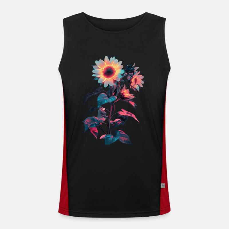 Sonnenblume Funktionelles Kontrast-Tank Top für Männer 