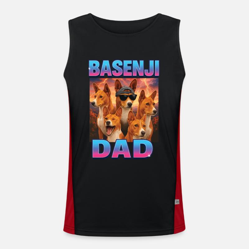 Basenji Funktionelles Kontrast-Tank Top für Männer 