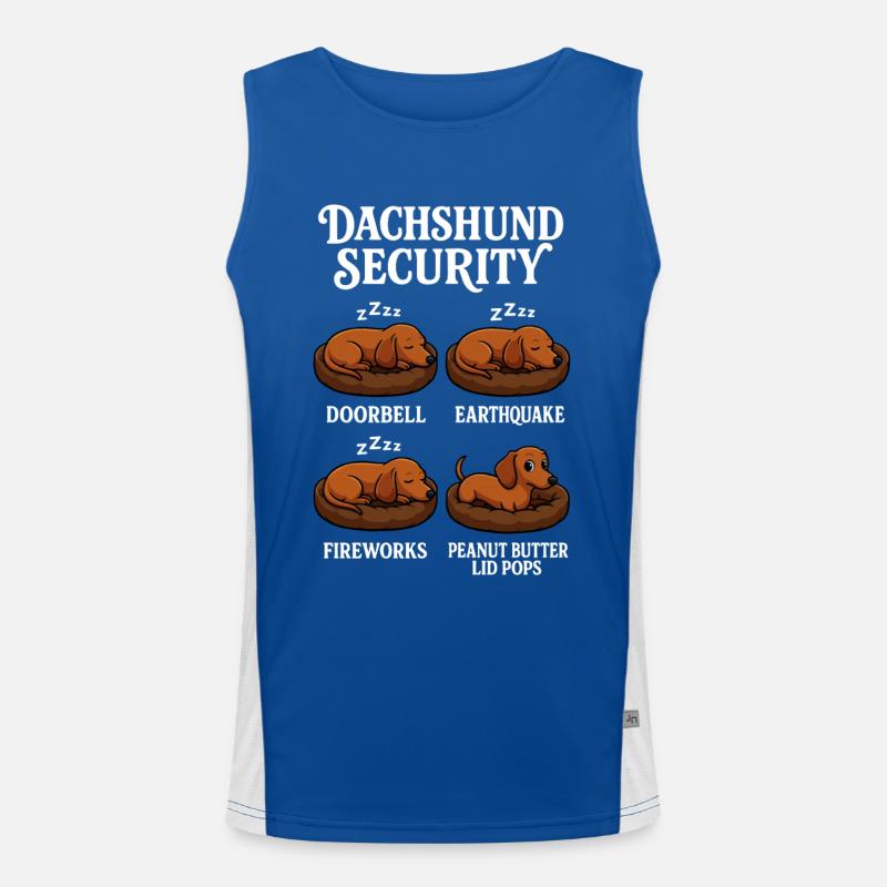 Dackel Funktionelles Kontrast-Tank Top für Männer 